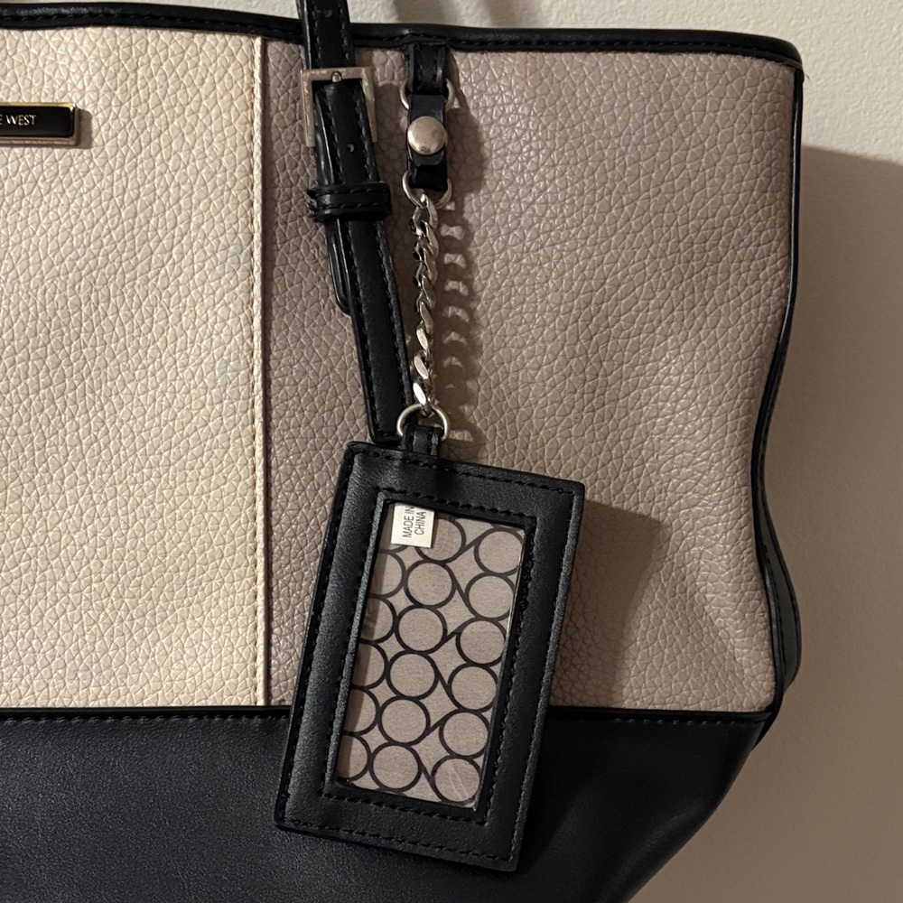 🏡 Nine West Women's Tote Bag - Black & Tan - OS - Picture 7 of 13